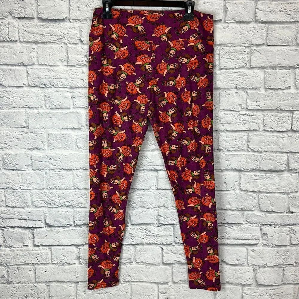 LuLaRoe Leggings Halloween Pumpkin Size Tall&Curvy